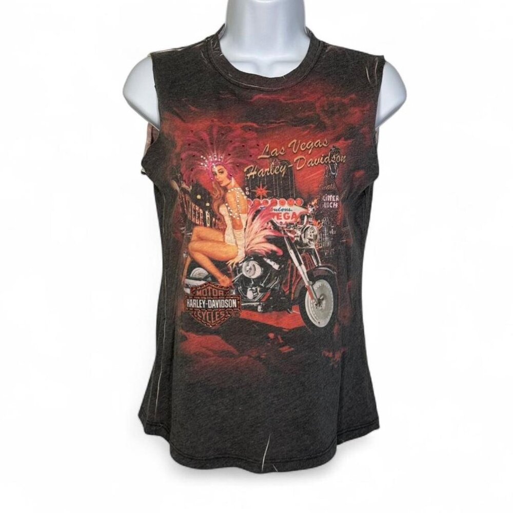 Harley Davidson Las Vegas Dancer Rhinestone Top